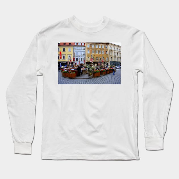 A coffee in Prague Long Sleeve T-Shirt by annalisa56